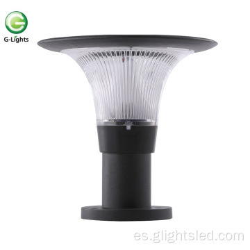 Luz de pilar solar led ip65 al aire libre impermeable blanca cálida